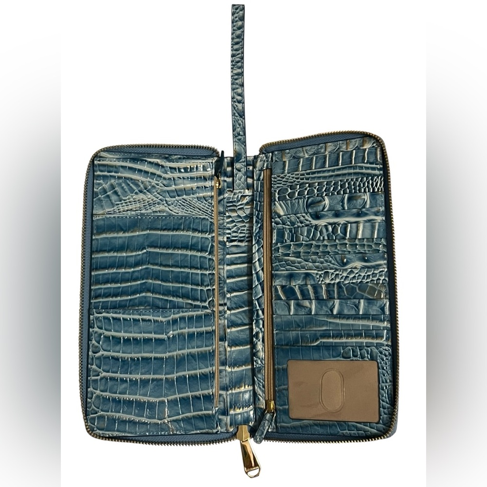 Brahmin Skylar Croc Embossed Zip Wallet/Clutch